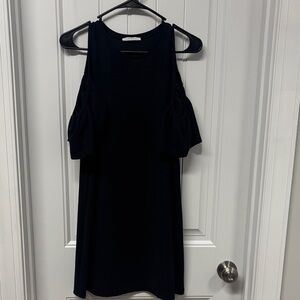 Zara Black Cold Shoulder Mini Dress